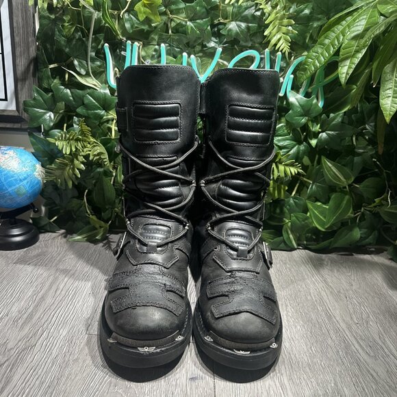 Harley-Davidson Men’s Axel 10-Inch Black Motorcycle Boots D96035 Leather 10 M main image 11